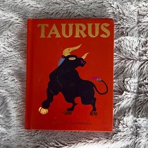 Taurus Zodiac Book with Bull Illustration